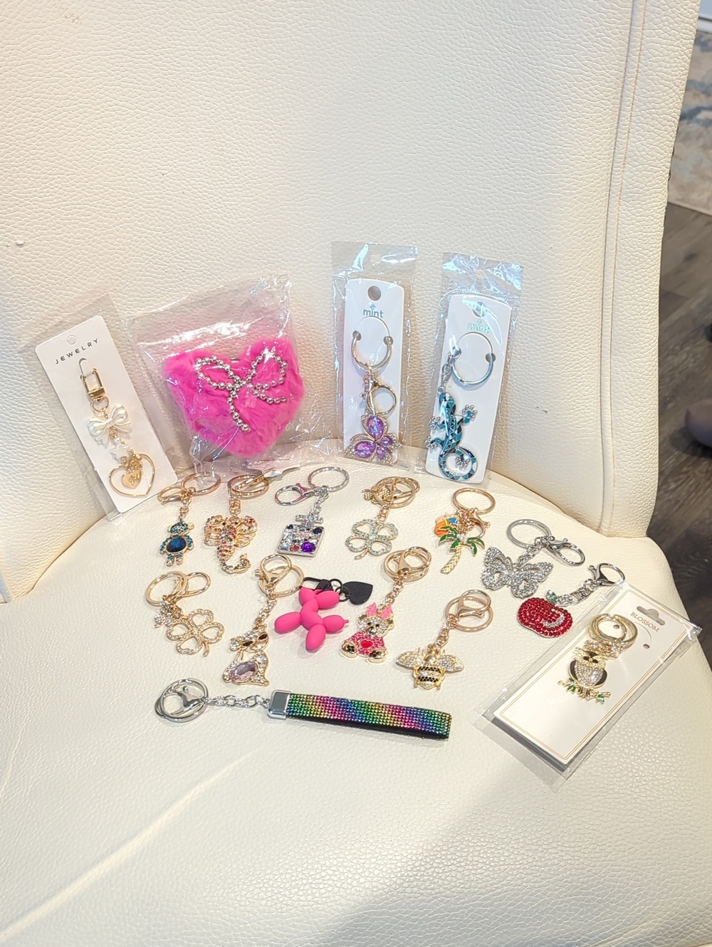 18 Piece Variety Purse Charms/Keychains